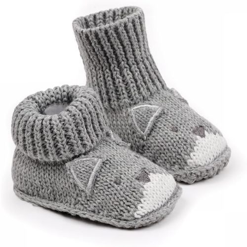 Infant Baby Boys Girls Knitted Booties Soft Cute First Walking Socks Shoes