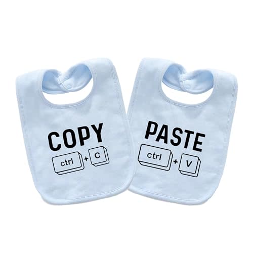 Baby Twins Bibs Copy Paste Newborn Baby Bibs Cute Unisex Bibs Set Toddler Baby Boy Girl Bibs