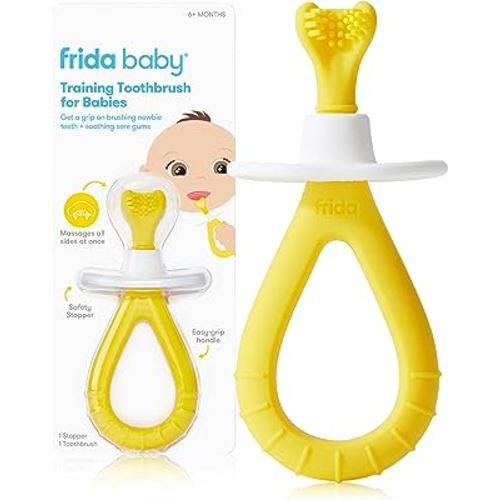 Training Toothbrush for Babies with Soft Silicone Bristles by Frida Baby