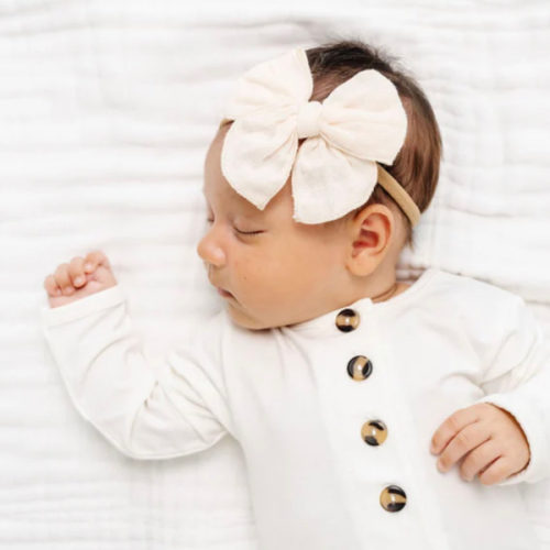 Cloud Muslin™ Heirloom Bow - Cream Headband