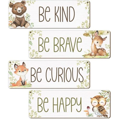 Woodland Nursery Decor, Jungle Safari Animals room Wall Sign Art