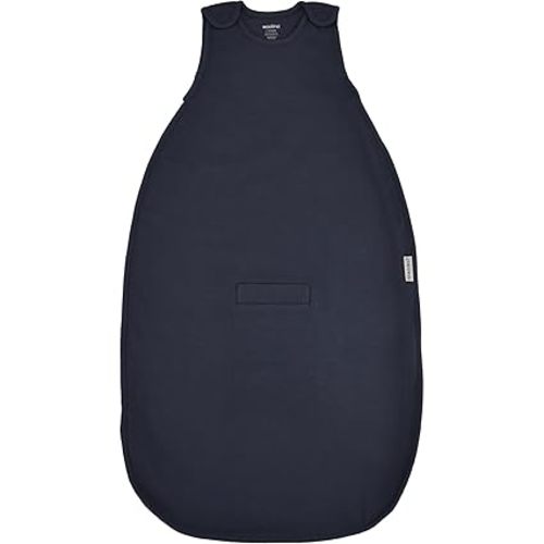 Woolino 4 Season Ultimate Baby Sleep Sack – Merino Wool Baby Sleeping Bag, Organic Cotton Outer, Temperature Regulating Wearable Blanket, All Season, 2 Months–2 Years - Indigo