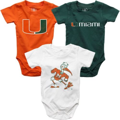 University of Miami Infant Bodysuit 3-Pack