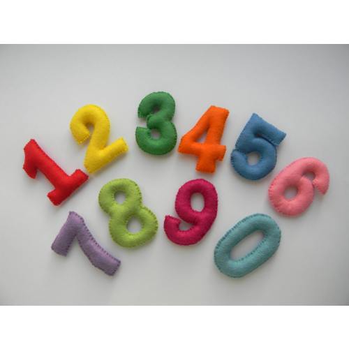 Felt Numbers 0-9. -Colorful Numbers, Educational Toy , Waldorf and Montessori inspired, Felt Stuffed Numbers, Numbers Set for kids