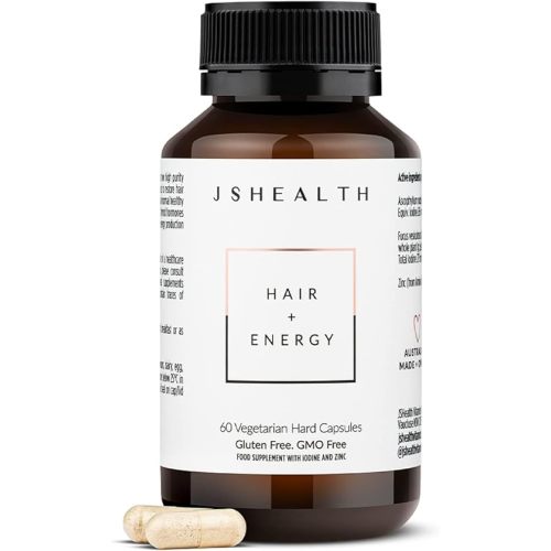 JSHealth Hair Formula - Vitamins for Hair Growth and Energy with Zinc and Iodine - Hair Loss Supplement for Men and Women (60 Capsules)