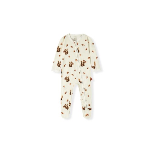 Luxe Stretch Zipper Footed Romper, 3-6M