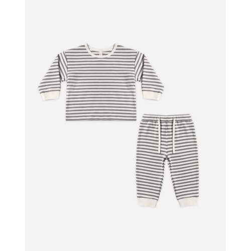 Cozy Set Slate Stripe – Quincy Mae