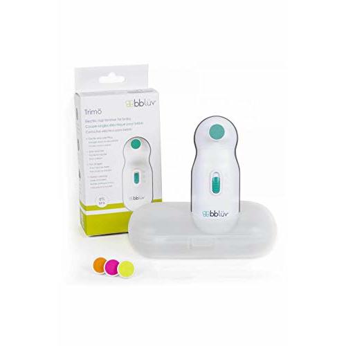 bblüv - Trimö - Baby Nail Trimmer Electric - Baby Nail File for Newborn and Toddler (0 to 12 Months+), Gentle and Quiet Fingernail and Toenail Clippers, Original Trimo Kit (Pack of 1)