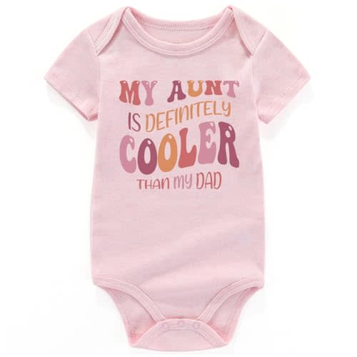 shlrzy Aunt Cooler Than My Dad Newborn Baby Clothes Girl Auntie Funny infant Grils Bodysuit