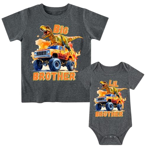 Funnycokid Big Brother Little Brother Matching Outfits Toddler Lil Bro Boy Shirts Set Baby Gifts Clothes