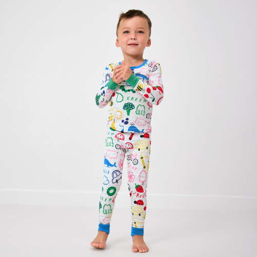 Coloring Crew Two-Piece Pajama Set | Little Sleepies