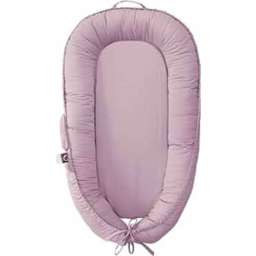 Infant Lounger, Baby Nest Cover for Baby Girls & Boys, Newborn Essentials for Baby 0-12 Months, 100% Cotton Breathable, Co Sleeper Portable Travel Bed (LavenderBlush, Cotton)