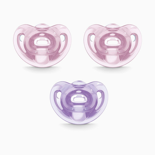 Sensitive Orthodontic Pacifiers - Purple And Pink