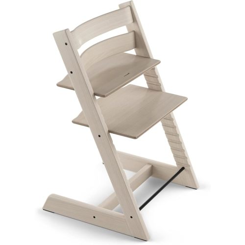 Stokke Tripp Trapp Chair from Stokke, Whitewash - Adjustable, Convertible Chair for Toddlers, Children & Adults - Convenient, Comfortable & Ergonomic - Classic Design