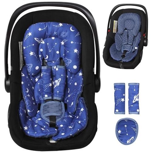 Infant Support Cushions, Insert for Car Seats, Stroller Cushions, Navy Blue
