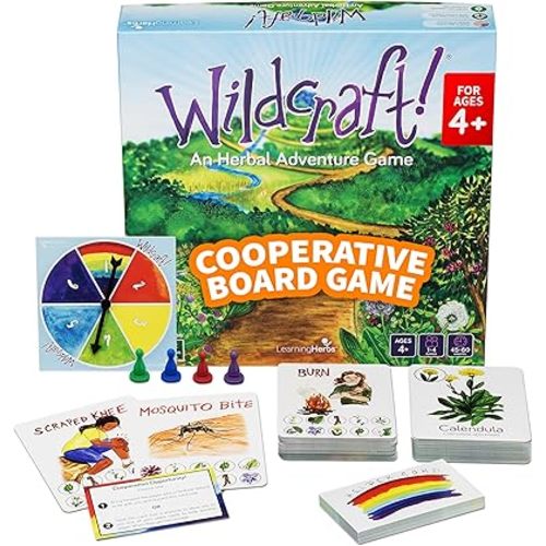 Wildcraft! Cooperative Games for Kids 4+, Learn 25 Herbs, Family Game