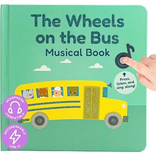 Cali's Books Wheels on the Bus Music Book for Toddlers 1-3 Years Old