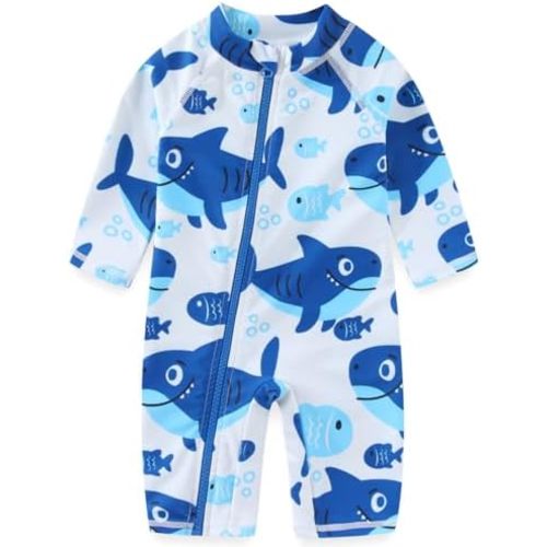 Baby Boy Swimsuit Rash Guard Toddler One Piece Bathing Suit Infant Swimwear UPF 50+