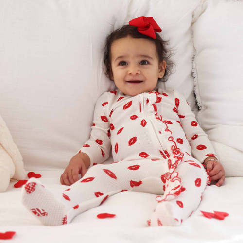 Valentine's Day Zipper Footies