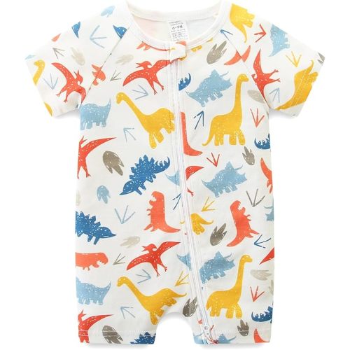 Baby Romper - size 0-3 month (colorful dinosaur)