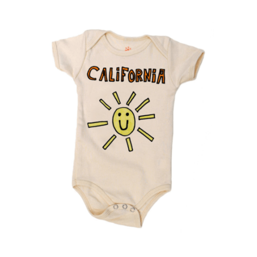 Natural Organic Onesie, CA SunShine Size: 3-6 Months