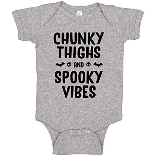 Chunky Thighs and Spooky Vibes Baby Bodysuit or Toddler T-Shirt for Halloween