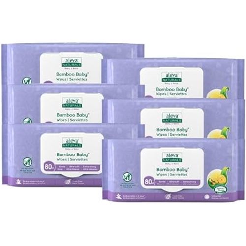 Aleva Naturals Bamboo Baby Wipes, 480 Count