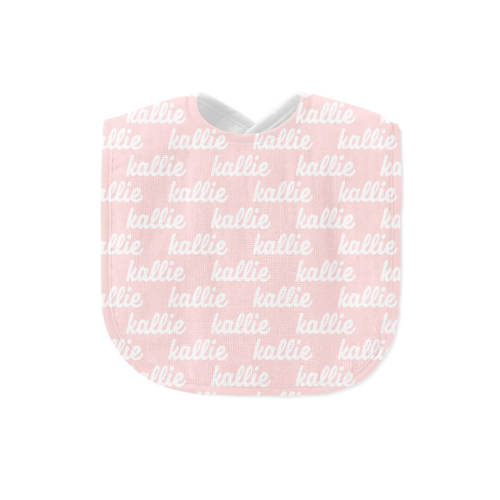 Personalized Baby Name Bib | Baby Pink