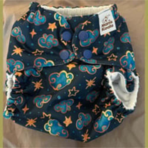 Mama Koala Cloth Diaper - Blue with Stars and Clouds