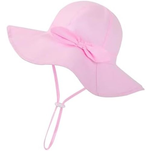 Baby Toddler Infant Girls Bucket Sun Hats Protection Beach UPF 50+ Toddler Wide Brim Bucket Summer Hats