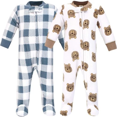 Hudson Baby Unisex Baby Fleece Sleep and Play