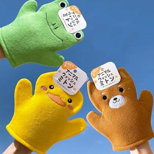 BubbleGlove, Baby Bath Mitt Wash Gloves Hand Puppet, 3pcs