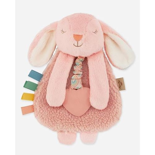 Itzy Ritzy Lovey Including Teether, Teething Relief, 0+ Months (Pink Bunny)