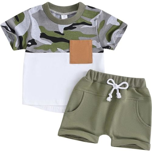 Toddler Baby Boy Clothes Summer Short Sleeve T Shirt and Shorts Cute Infant Baby Boy Outfits Clothing Set