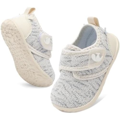 FEETCITY Baby Walking Shoes Barefoot Baby Shoes Infant Sneakers Newborn Crib Shoe Lightweight Flexible Slip On Shoe