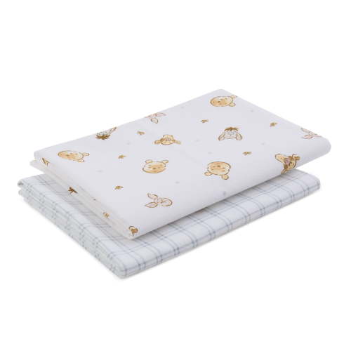 Winnie the Pooh 2pk Cotton Flannel Receiving Blanket, Unisex Infant