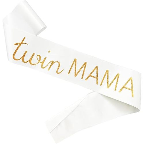 Magnusson's Garden Twin Mama Sash, Mommy of Twins Sash, Gifts for Mom-to-Be, Baby Shower Decor, Gender Reveal Decorations, Pregnancy Announcement Party Supplies