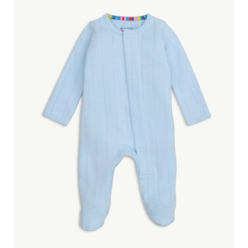 Magnetic Footie – Blue Love Lines Pointelle