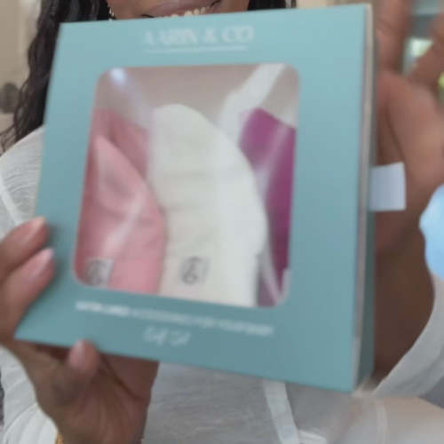 Newborn Satin Lined Jersey Beanie Gift Set-Girl – Aarin & Co.