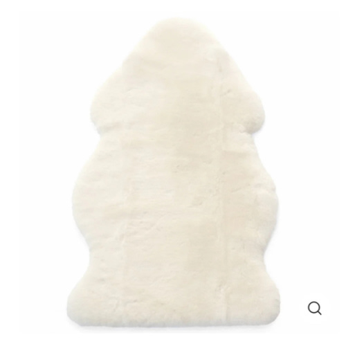 Sheepskin Rug for Babies, 100% Natural, Shorn Lambskin Wool, 2 x 3 Feet, Ivory