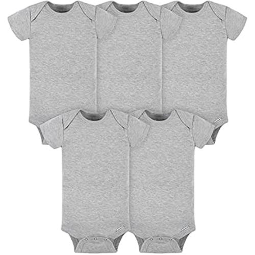 Gerber Baby Boys & Girls 5-Pack Solid Onesies Bodysuits