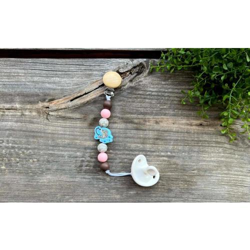 Handmade Fishing Pacifier Clip, Silicone Beads, Baby Shower Gift, Accessories