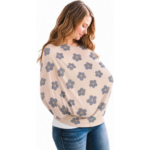Copper Pearl Nursing Cover – Multi-Use Cover for Baby Girl or Boy, Car Seat Cover, Stroller Cover & Breast Feeding Cover Up for Women, Gemma in Tan