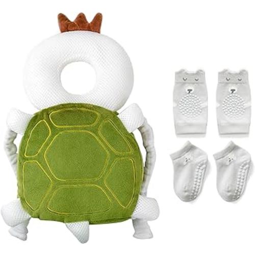 Baby Toddler Head Protector, Baby Head Protection Backpack, Adjustable, Lightweight and Breathable, Turtle