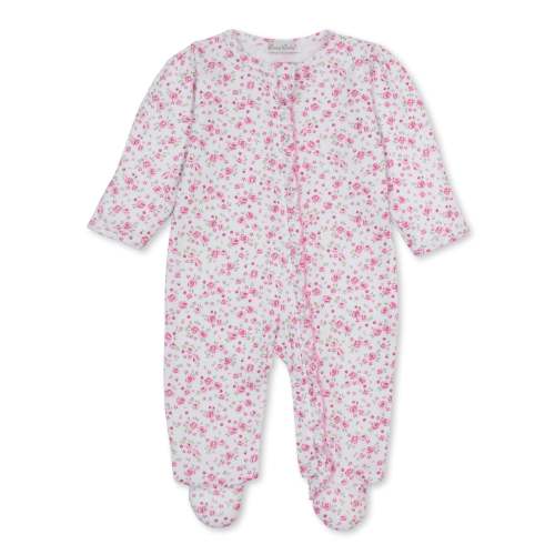 Cottage Roses Pink Zip Footie