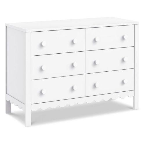 daVinci Sammy Scallop 6-Drawer Dresser - White