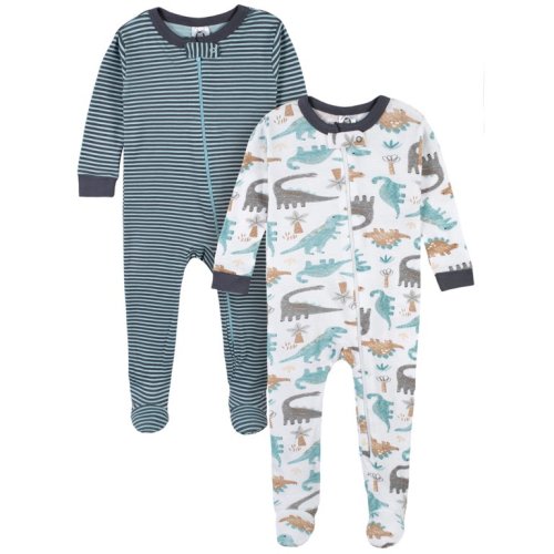 Gerber Baby & Toddler Boy Snug Fit Footed Cotton Pajamas, 2-Pack, (0/3 Months - 5T) - Gerber Baby & Toddler Boy Snug Fit Footed Cotton Pajamas, 2-Pack, (0/3 Months - 5T)