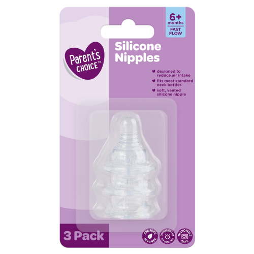 Parent's Choice™ Fast Flow Silicone Nipples 3 Pack HSA/FSA Eligible