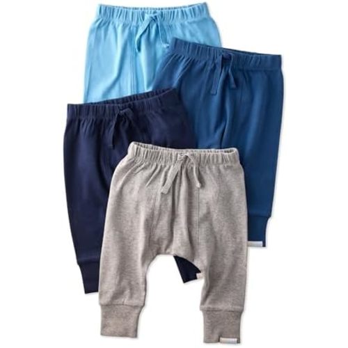 4-Pack Jogger Pants 100% Organic Cotton 3-6 Mo