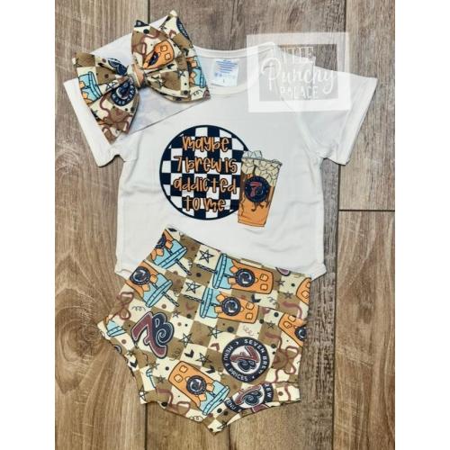 Coffee Brew Baby Full Outfit Set / Toddler Full Outfit Set / Trendy Baby Clothes / Baby Clothing Set